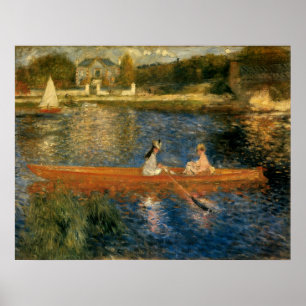 Pôster O Seine de Renoir em Asnières (o Skiff) Ca 1879