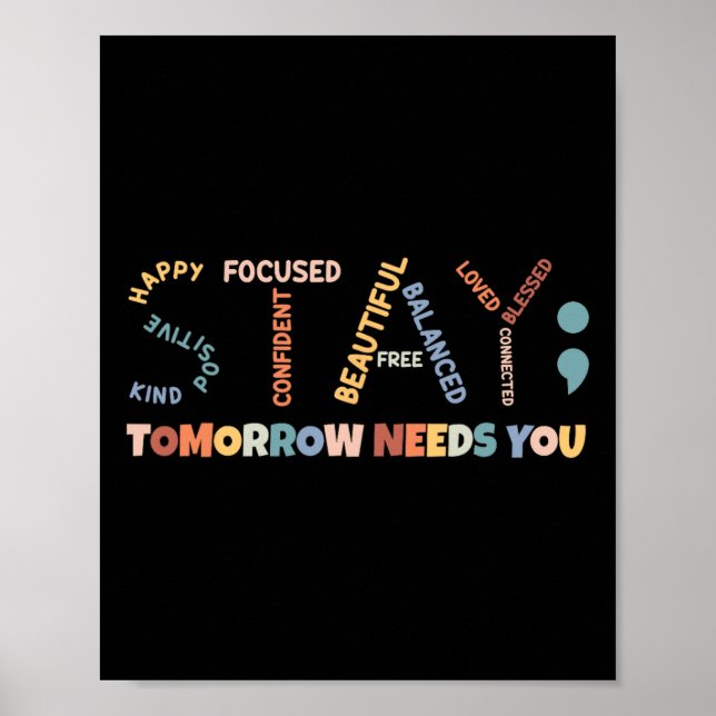 Poster O Semicolon Amanhã Precisa Do Seu Awarene Para A S (Frente)