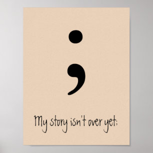 Pôster O Semicolon/minha história não se acaba ainda;