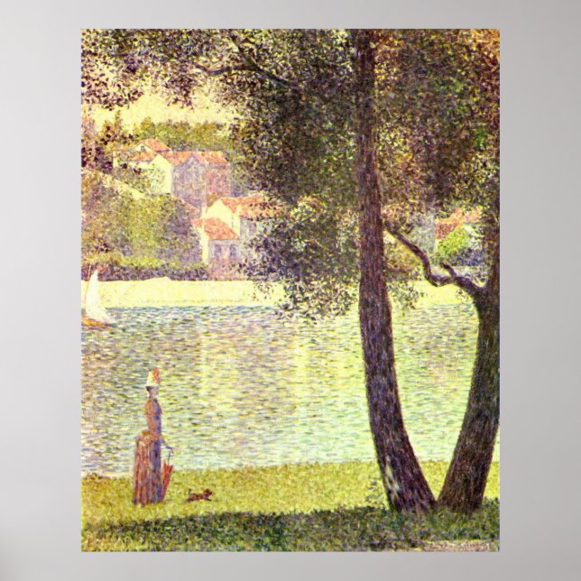Pôster O Sena em Courbevoie, por Georges-Pierre Seurat (Frente)