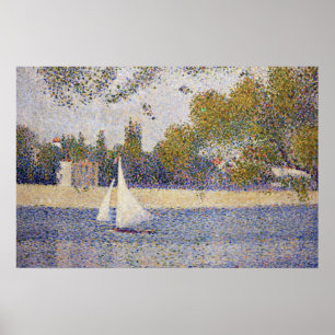 Poster O Sena em La Grande Jatte (Estudo do Barco)