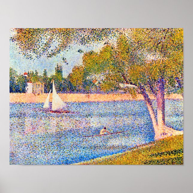 Poster O Sena em La Grande Jatte, Seurat (Frente)