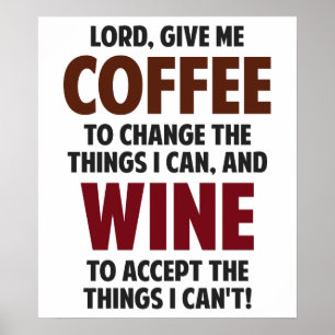 Pôster O senhor, dá-me o café e o vinho