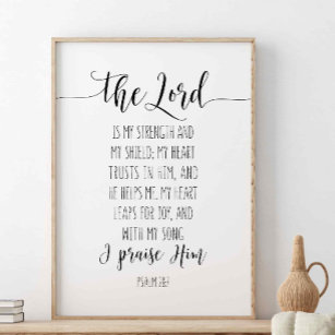 Poster O Senhor É A Minha Força E O Meu Escudo, Salmo 28:
