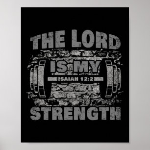 Poster O Senhor É A Minha Força - Isaiah 122 Christian Fa