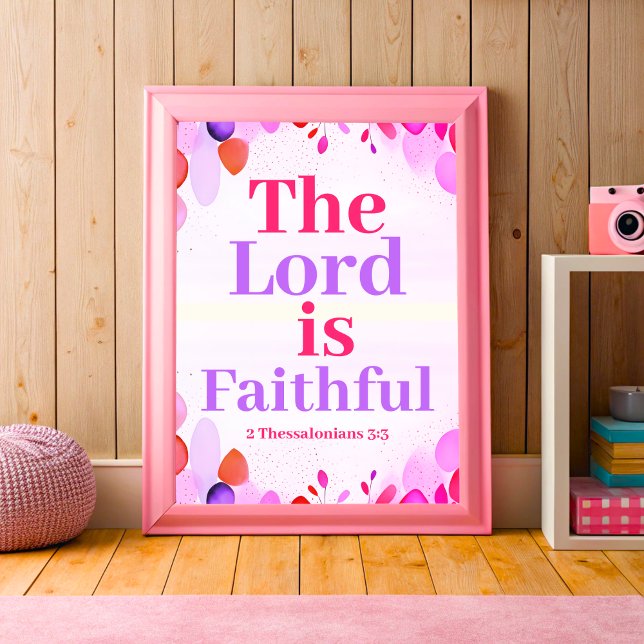 Poster O Senhor é fiel Boho Christian Teen Girl Art (Criador carregado)