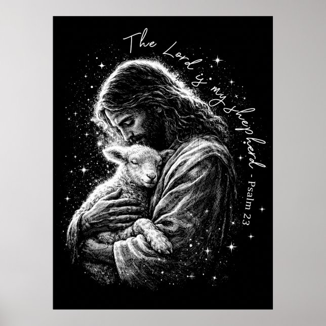 Poster O Senhor é meu Pastor. Salmo 23. (Frente)