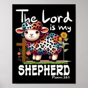 Poster O Senhor É Meu Pastor Salmo Ovelha Fofa Páscoa C