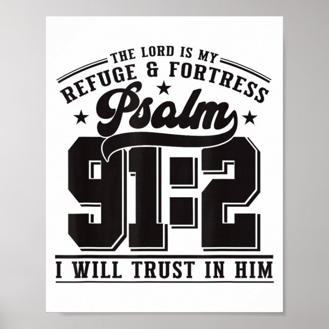 Poster O Senhor É Meu Refúgio & Fortaleza – Salmo 91_2  (Frente)