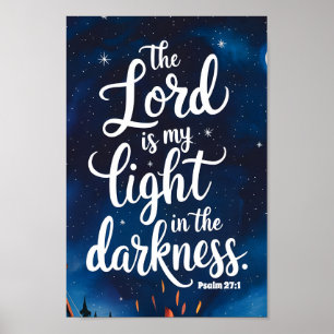 Poster O Senhor é Minha Luz Cristão Berçário Crianças
