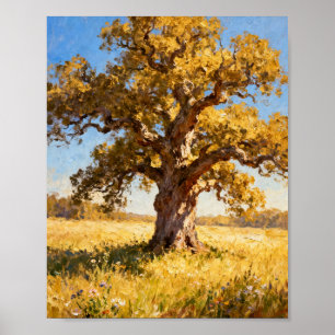 Poster O Sentinela Dourado: Um Estudo Impressionista