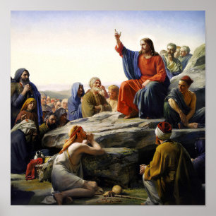 Poster O Sermão da Montanha por Carl Bloch, Religioso