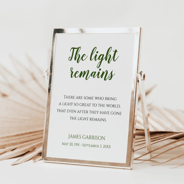 Poster O Serviço Memorial da Citação Luz Verde Permanece (Criador carregado)