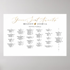 Poster O seu assento aguarda, sentará o gráfico,