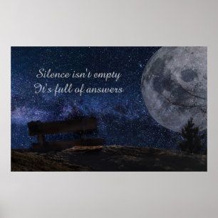 Poster "O silêncio não está vazio..." Citação Inspir