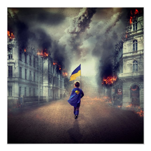 Pôster O sinal da paz ucraniana no mundo (Frente)