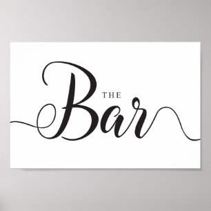 Poster O Sinal de Bar. Casamento ao ar livre Bebidas Bar