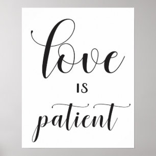 Pôster O sinal do casamento - 1 Corinthians 13 - amor é