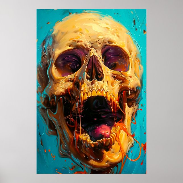 Poster o Skull está gritando por causa do tempo quente (Frente)