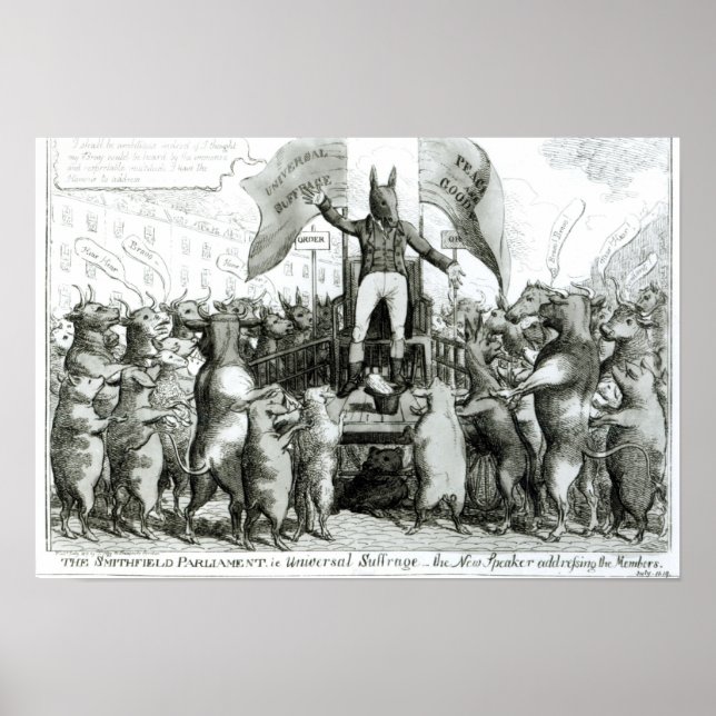 Pôster O Smithfield Parlamento: Sufrágio Universal (Frente)