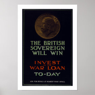 Poster O Soberano Britânico vencerá (branco)