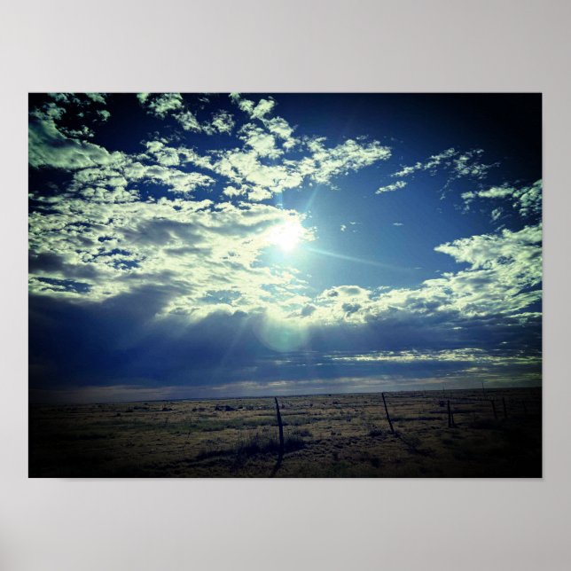 Poster O sol acima da pradaria  (Frente)