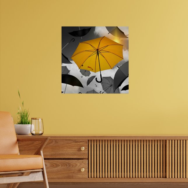 Poster O sol está a caminho, avalanche de guarda-chuvas, (Sala de Estar 2)