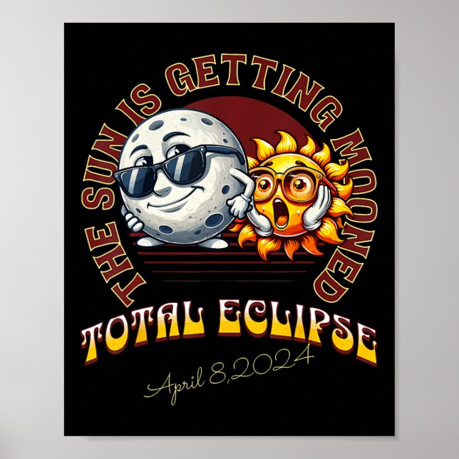 Poster O Sol Está Chegando À Lua Da Chase Solar 2024 (Frente)