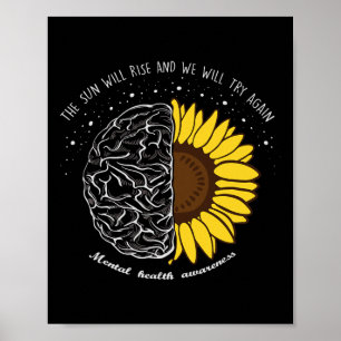 Poster O Sol Irá Soerguer E Tentaremos De Novo Hea Mental