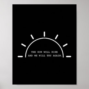 Poster O sol nascerá, tentaremos novamente saúde mental