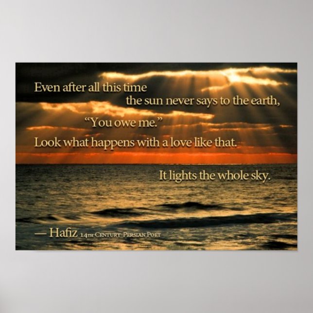 Pôster O Sol Nunca Diz (Frente)