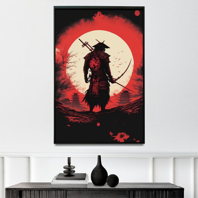 Poster O Sol Vermelho, símbolo do guerreiro épico em japo (Criador carregado)