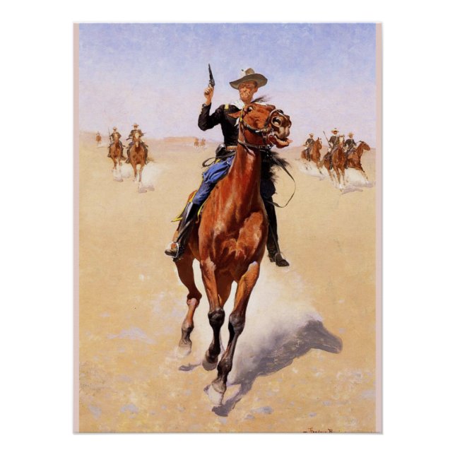 Pôster O soldado de Frederic Remington (Frente)