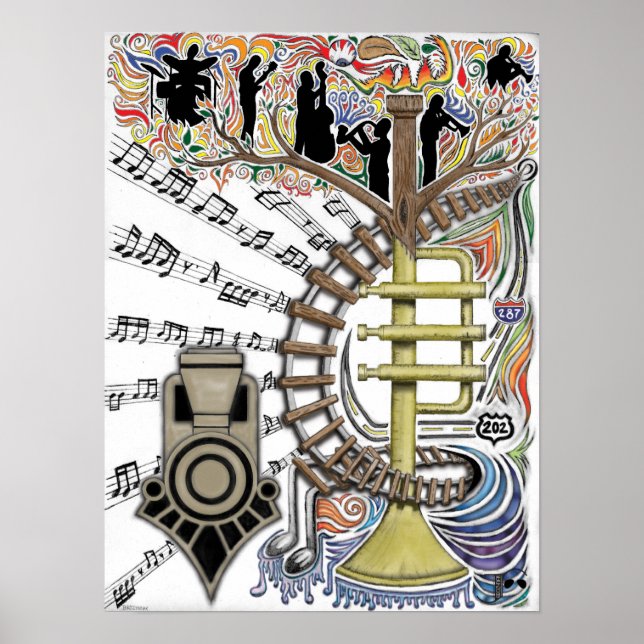 Poster "O Som Ouvido Através Das Árvores" (Frente)