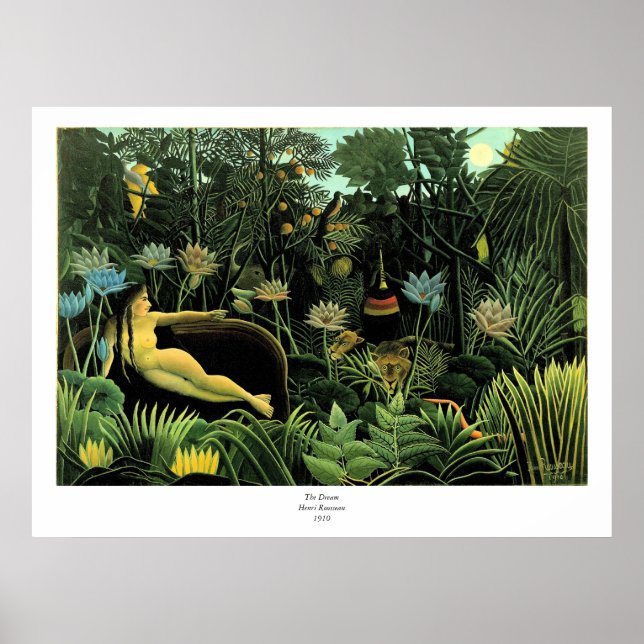 Poster O Sonho de Henri Rousseau (1910) (Frente)