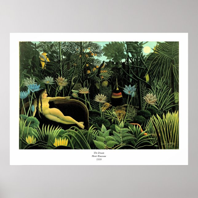 Poster O Sonho de Henri Rousseau (1910) (Frente)