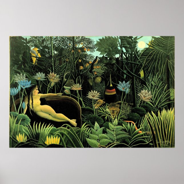 Pôster O Sonho de Henri Rousseau (1910) (Frente)