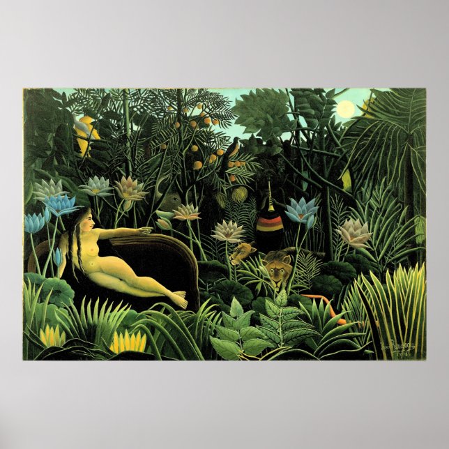 Pôster O Sonho de Henri Rousseau (1910) (Frente)