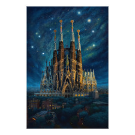 Pôster O Sonho Estrelado de Gaudi | Barcelona Sagrada Fam