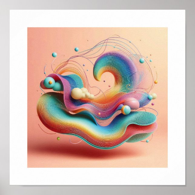 Poster O Sonho Único de Abstrato (Frente)