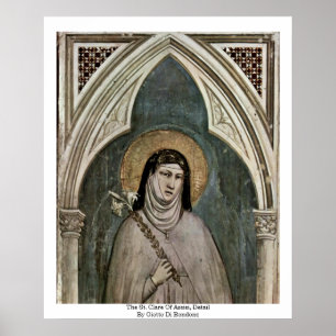 Pôster O St. Clare de AssisiDetail por Giotto Di Bondone