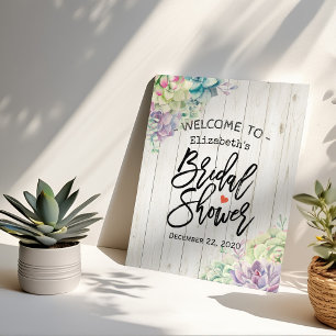 Poster O Succulent bem-vindo do chá de panela planta a