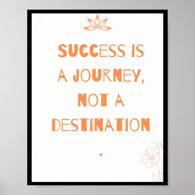Poster O sucesso é uma jornada, não um destino, citação (Frente)