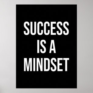 Poster O sucesso é uma mentalidade - Motivacional