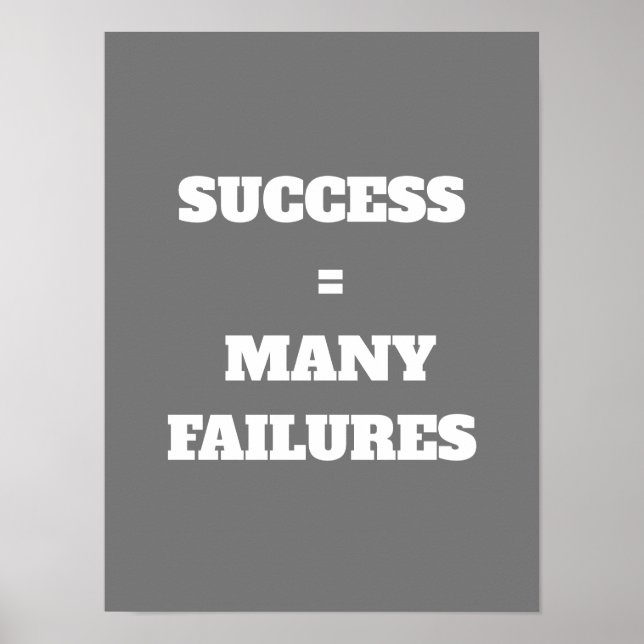 Poster O sucesso equivale a muitas falhas (Frente)