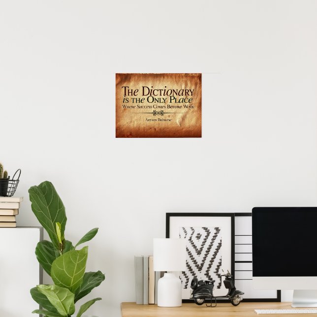 Poster O sucesso vem antes do trabalho (Escritório em casa)