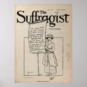 Pôster O sufrágio RightsJune 2 1917 das mulheres do
