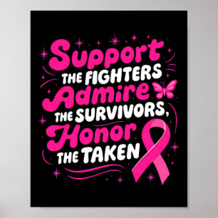 Poster O Suporte à Consciência do Cancer da Mama Combatem
