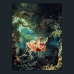 Poster O Swing, os Felizes Acidentes do Swing<br><div class="desc">Jean-Honoré Fragonard (1732-1806) era um pintor e imprimor francês cujo falecido modo Rococo se distinguia por notáveis facilidades,  exuberância e hedonismo. Jean-Honore Fragonard - The Swing,  The Happy Acidents of the Swing,  1767-1768.</div>