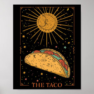 Poster O Taco Cinco De Mayo Taco Cartão Tarot Engraçado H